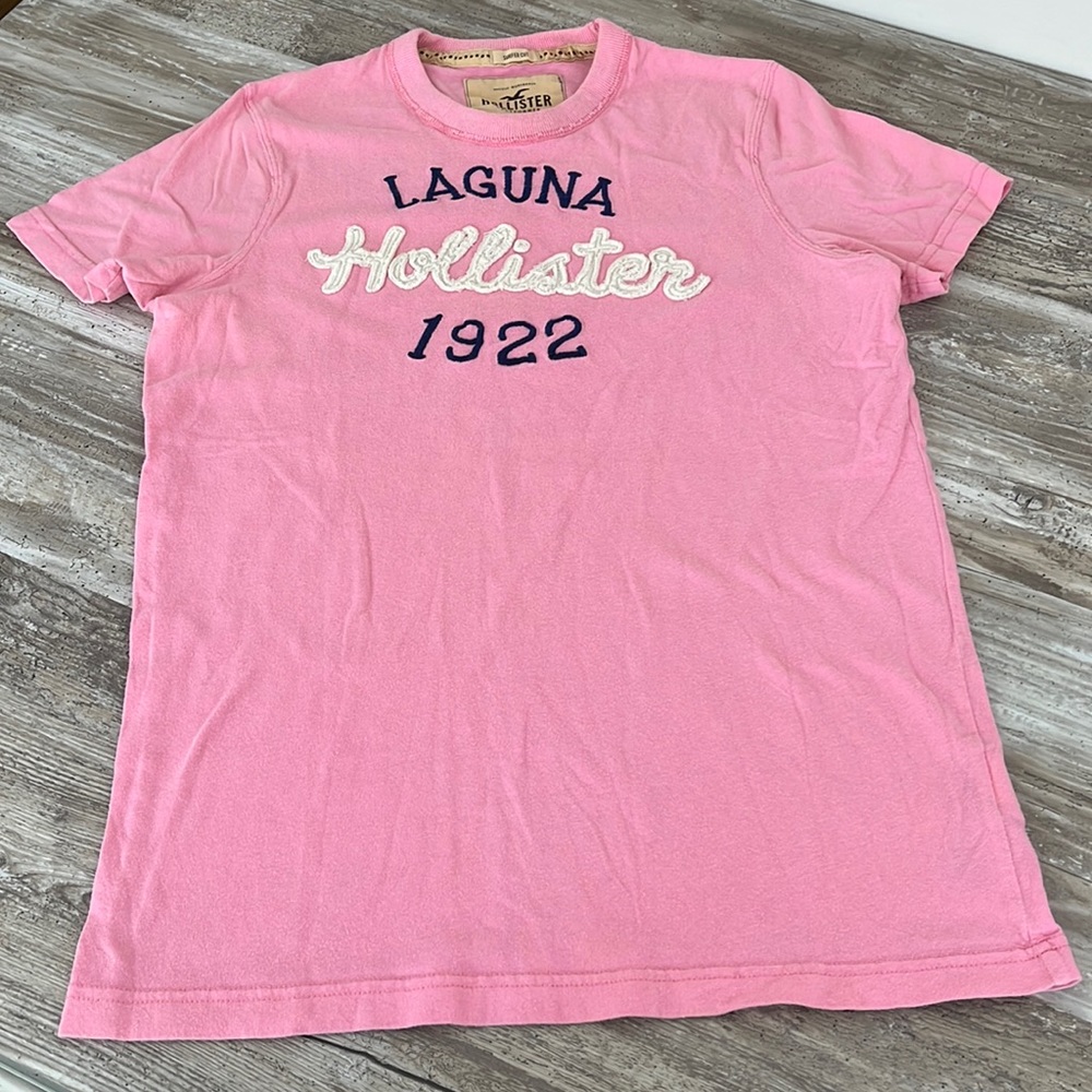 Hollister Mens Surfer Cut Pink Medium T Shirt
